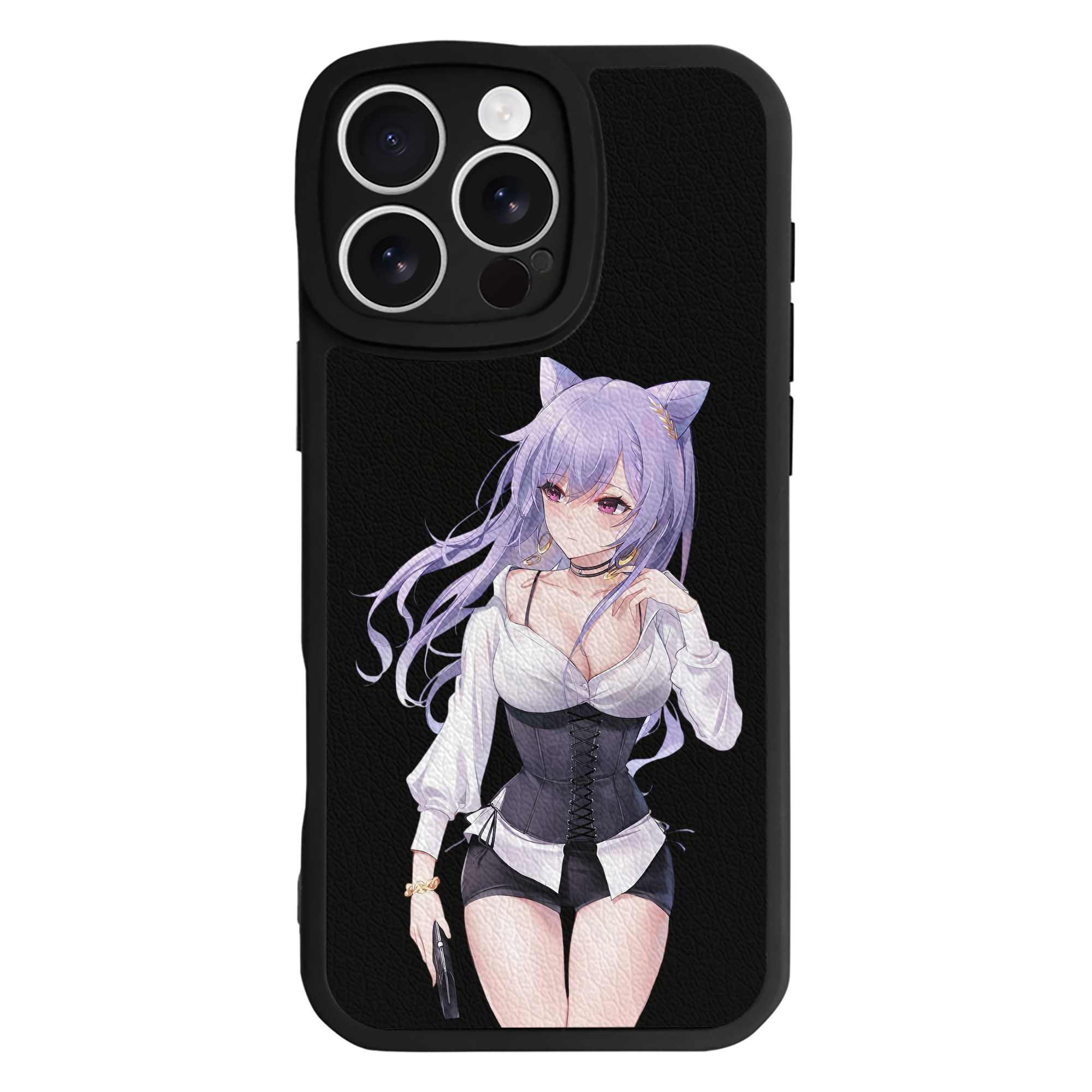 げんし神 刻晴 こくせい genshin Kokusei 【iPhone 16シリーズ対応】シリコンスマホケース（レザー調） 材質：シリコン